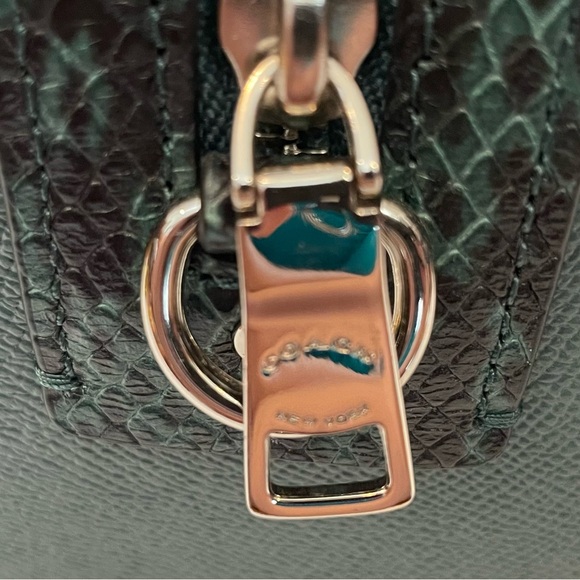 Coach Rowan Satchel - Snake Embossed/Dark Turquoise - Picture 12 of 17